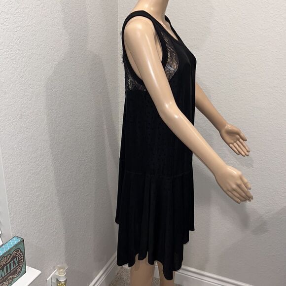 NWOT-Free People black asymmetrical little black dress. - Picture 2 of 8